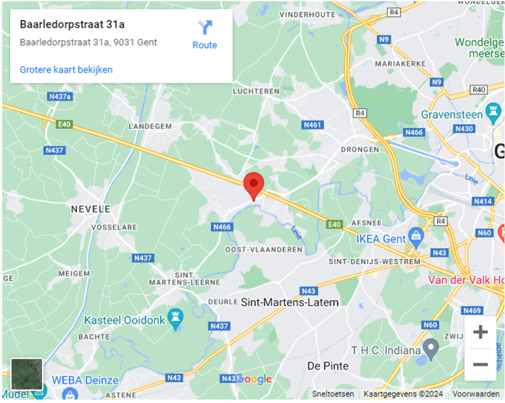 Google maps afbeelding winkel Drongen