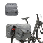 New Looxs fietstas dubbel Mondi Joy Ivy grey Racktime