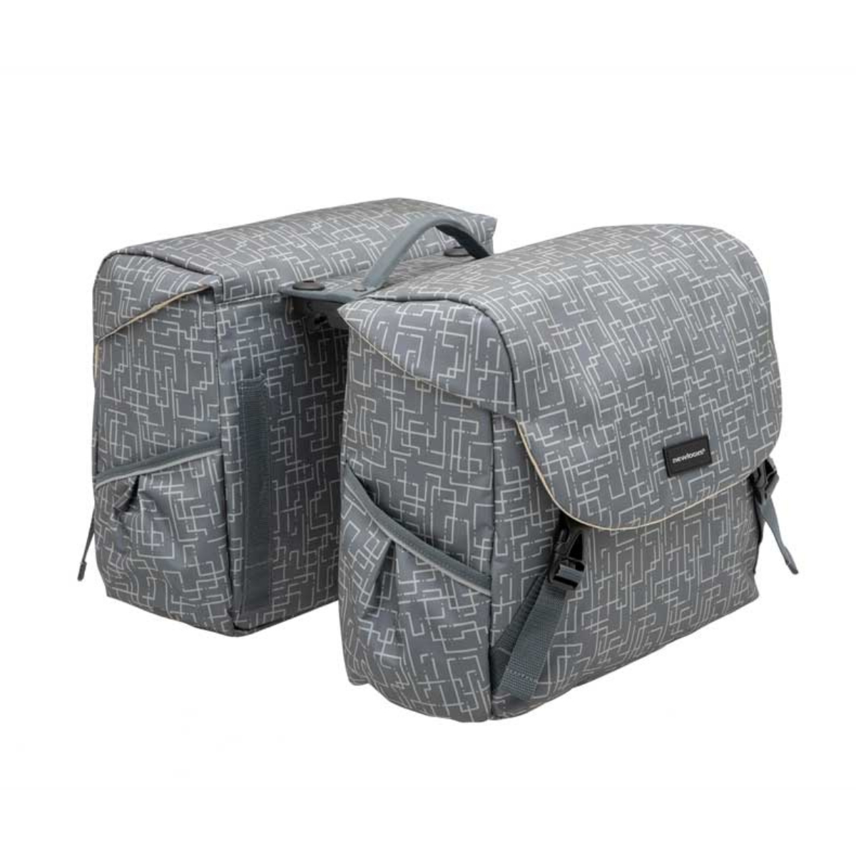 New Looxs fietstas dubbel Mondi Joy Ivy grey Racktime