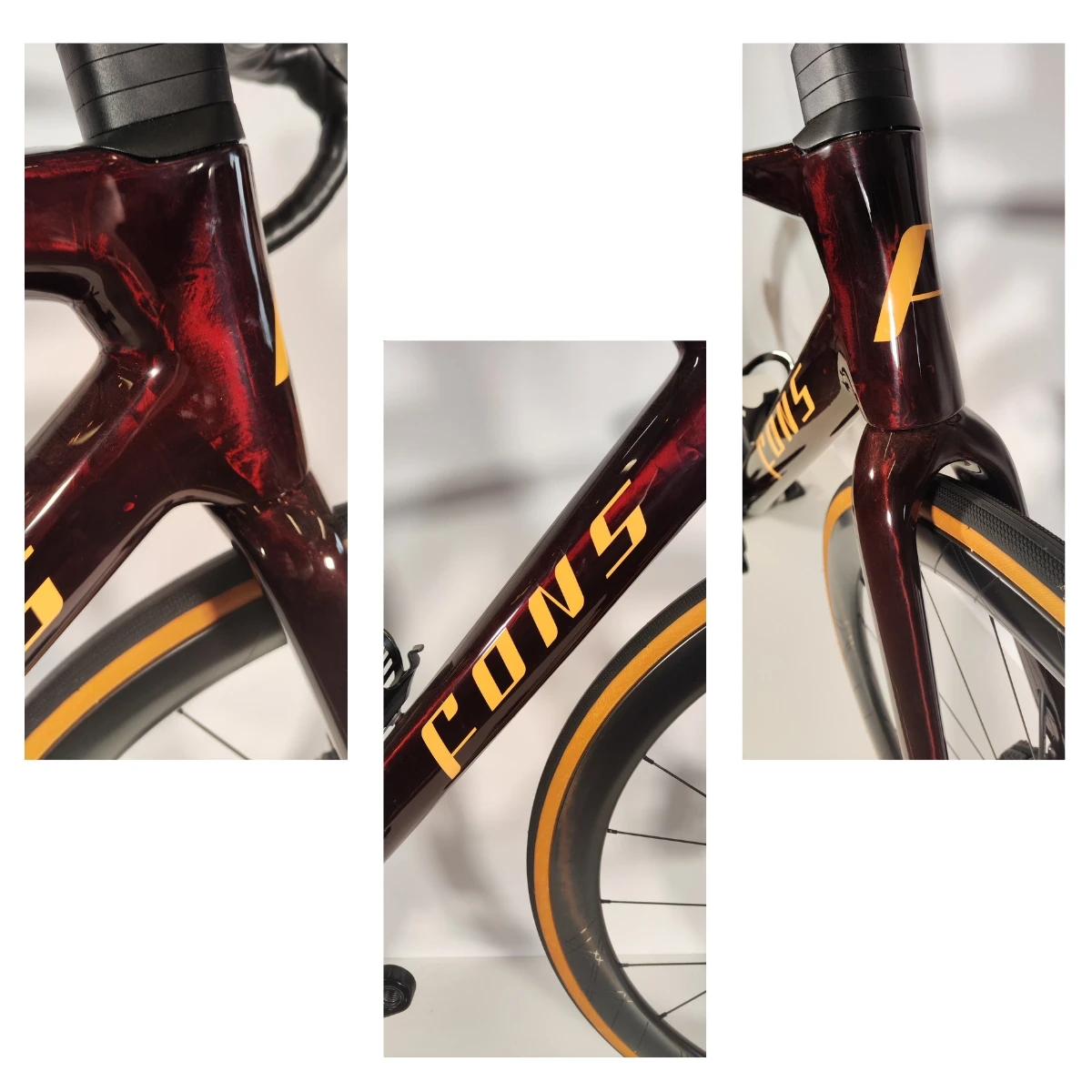Fons Strada Evo Road - Burgundy Red